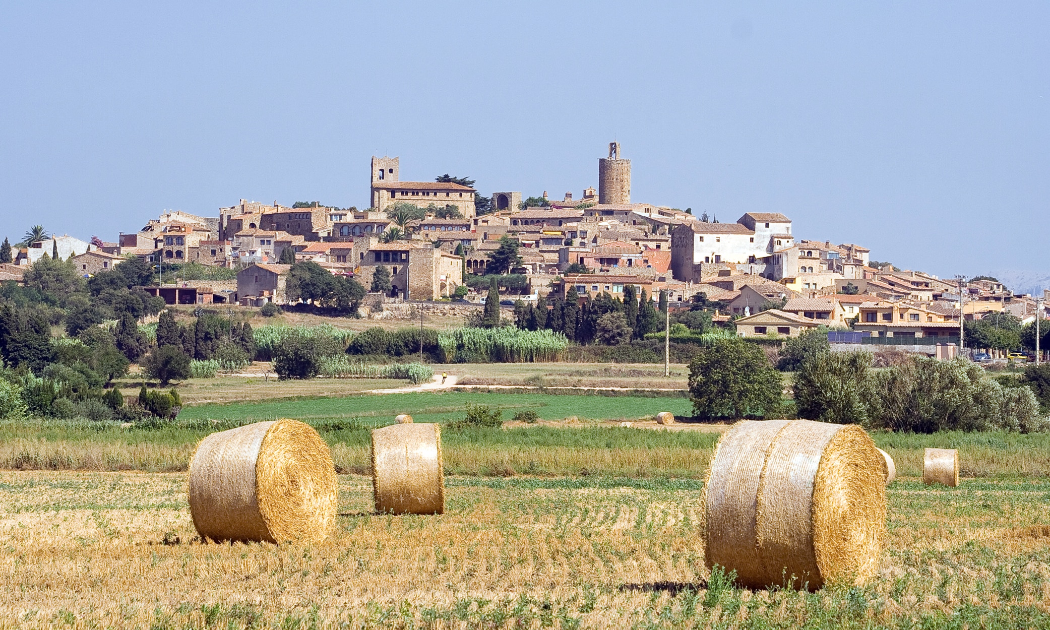 The medieval village of Pals in the Catalan countryside